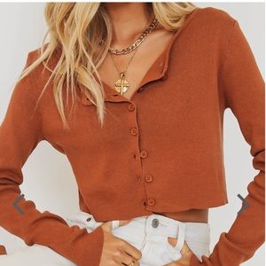Girl Gang Button Front Knit Top